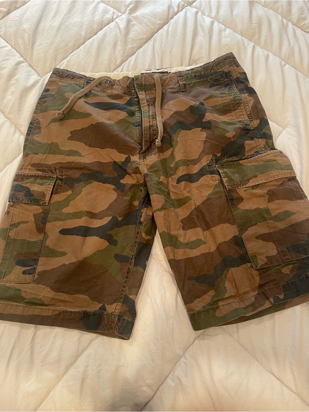Vans Men's Camo Cargo Shorts in Brown/Green